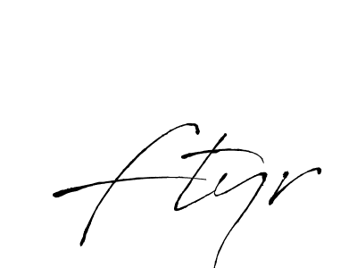 How to make Ftyr signature? Antro_Vectra is a professional autograph style. Create handwritten signature for Ftyr name. Ftyr signature style 6 images and pictures png