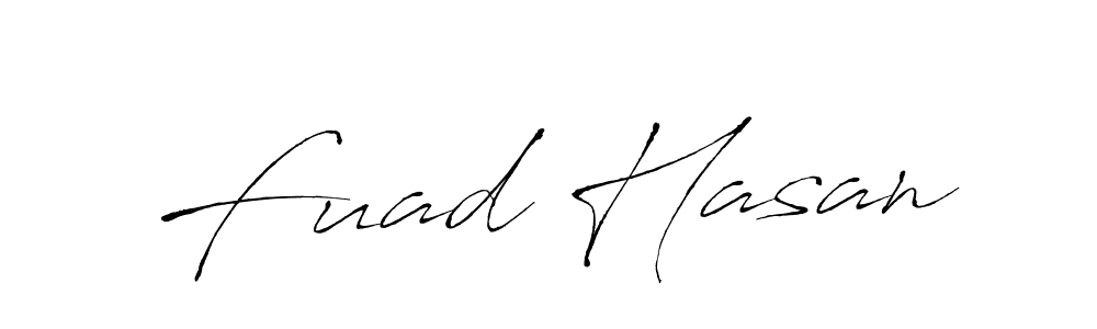 How to make Fuad Hasan name signature. Use Antro_Vectra style for creating short signs online. This is the latest handwritten sign. Fuad Hasan signature style 6 images and pictures png