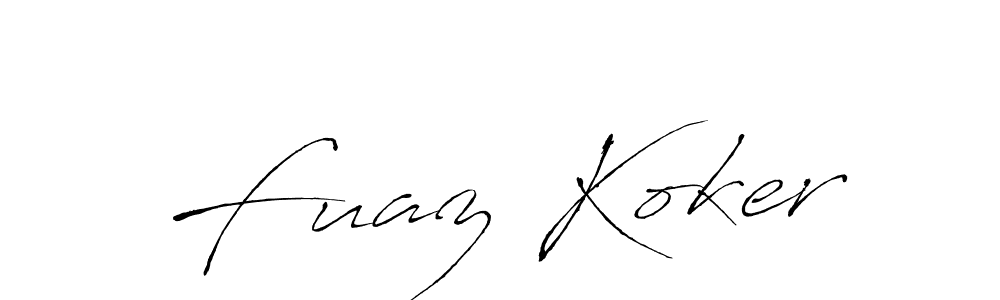 Fuaz Koker stylish signature style. Best Handwritten Sign (Antro_Vectra) for my name. Handwritten Signature Collection Ideas for my name Fuaz Koker. Fuaz Koker signature style 6 images and pictures png