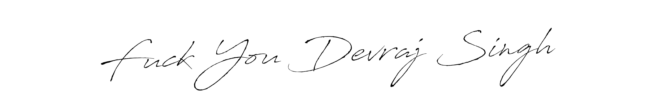 This is the best signature style for the Fuck You Devraj Singh name. Also you like these signature font (Antro_Vectra). Mix name signature. Fuck You Devraj Singh signature style 6 images and pictures png