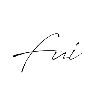 You should practise on your own different ways (Antro_Vectra) to write your name (Fui) in signature. don't let someone else do it for you. Fui signature style 6 images and pictures png