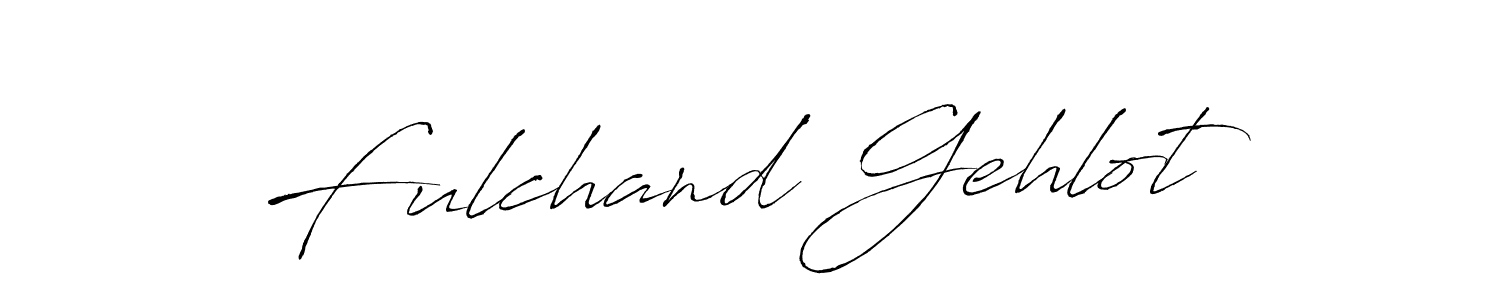 Create a beautiful signature design for name Fulchand Gehlot. With this signature (Antro_Vectra) fonts, you can make a handwritten signature for free. Fulchand Gehlot signature style 6 images and pictures png