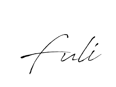 Design your own signature with our free online signature maker. With this signature software, you can create a handwritten (Antro_Vectra) signature for name Fuli. Fuli signature style 6 images and pictures png