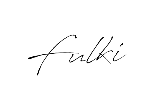 Make a beautiful signature design for name Fulki. With this signature (Antro_Vectra) style, you can create a handwritten signature for free. Fulki signature style 6 images and pictures png