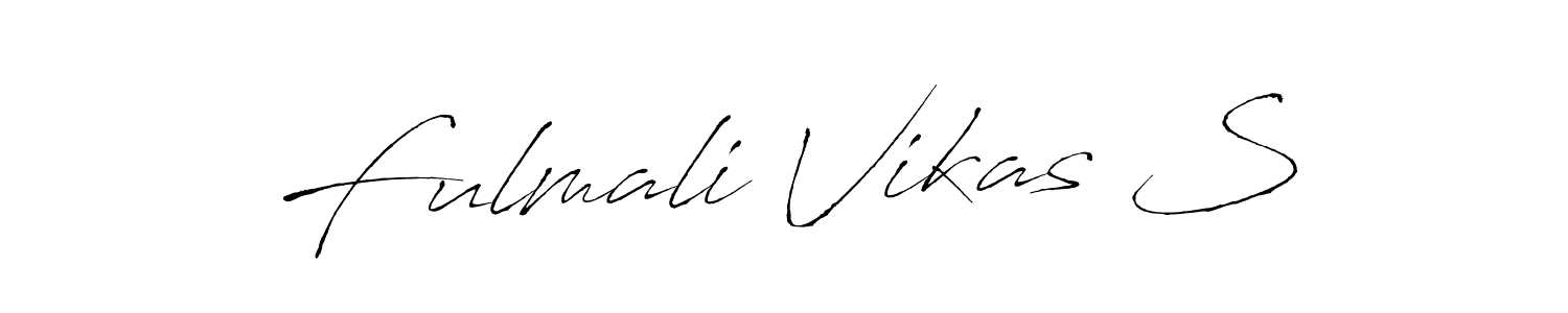 Similarly Antro_Vectra is the best handwritten signature design. Signature creator online .You can use it as an online autograph creator for name Fulmali Vikas S. Fulmali Vikas S signature style 6 images and pictures png