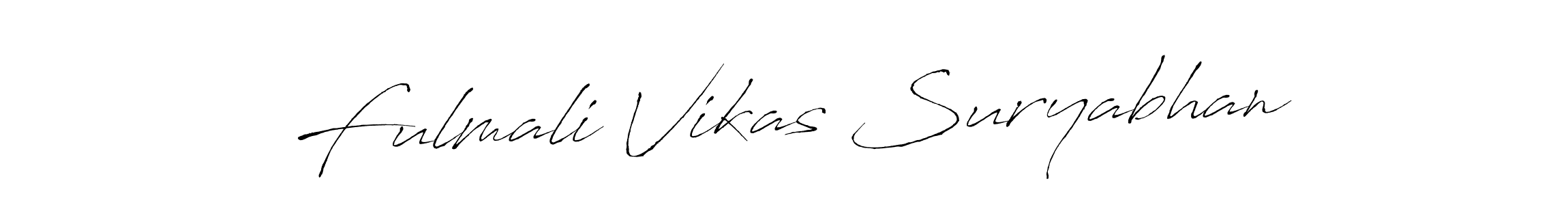 How to make Fulmali Vikas Suryabhan name signature. Use Antro_Vectra style for creating short signs online. This is the latest handwritten sign. Fulmali Vikas Suryabhan signature style 6 images and pictures png