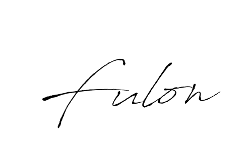 Use a signature maker to create a handwritten signature online. With this signature software, you can design (Antro_Vectra) your own signature for name Fulon. Fulon signature style 6 images and pictures png