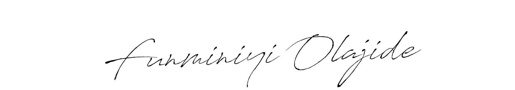Also we have Funminiyi Olajide name is the best signature style. Create professional handwritten signature collection using Antro_Vectra autograph style. Funminiyi Olajide signature style 6 images and pictures png