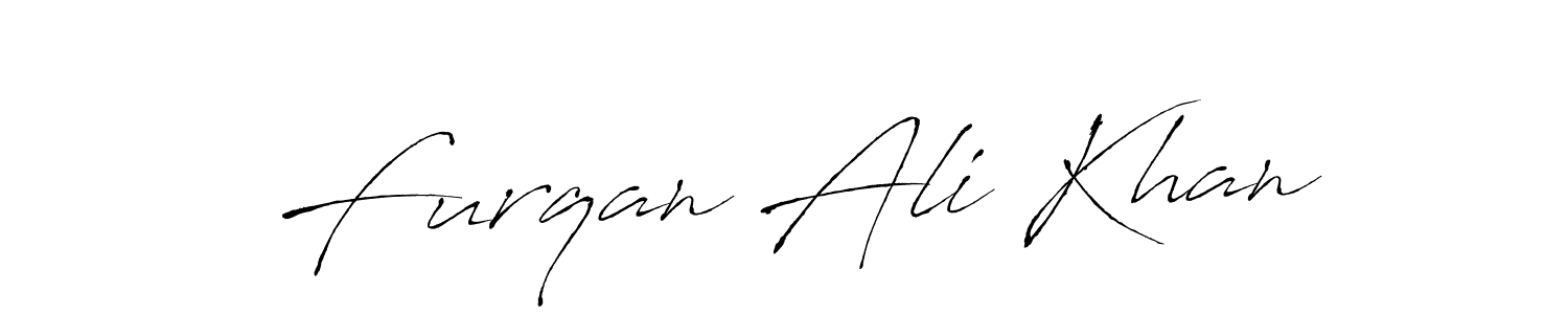 Make a beautiful signature design for name Furqan Ali Khan. With this signature (Antro_Vectra) style, you can create a handwritten signature for free. Furqan Ali Khan signature style 6 images and pictures png