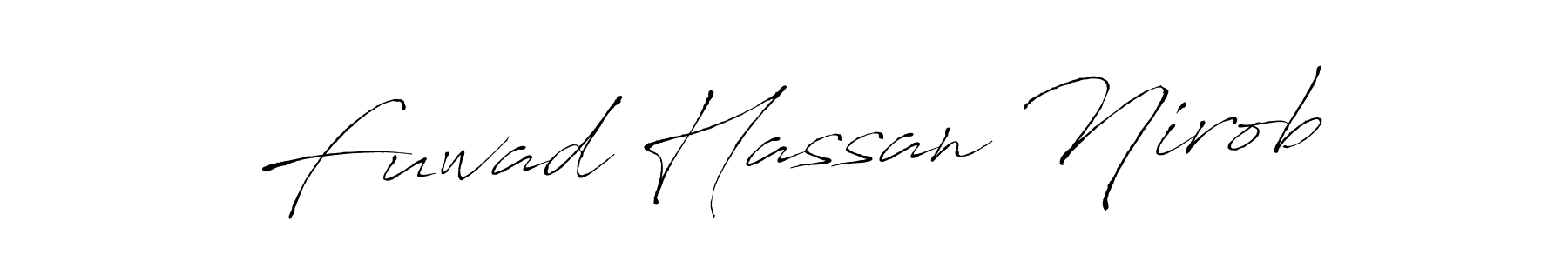 Fuwad Hassan Nirob stylish signature style. Best Handwritten Sign (Antro_Vectra) for my name. Handwritten Signature Collection Ideas for my name Fuwad Hassan Nirob. Fuwad Hassan Nirob signature style 6 images and pictures png