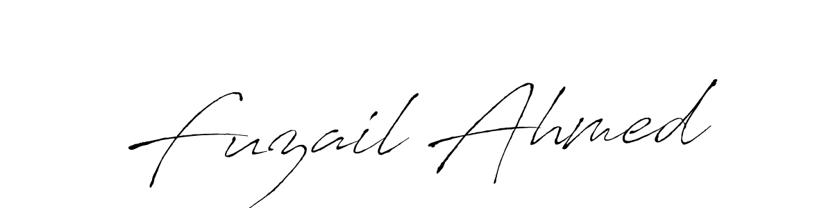 Create a beautiful signature design for name Fuzail Ahmed. With this signature (Antro_Vectra) fonts, you can make a handwritten signature for free. Fuzail Ahmed signature style 6 images and pictures png