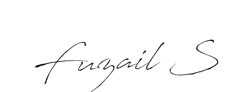 The best way (Antro_Vectra) to make a short signature is to pick only two or three words in your name. The name Fuzail S include a total of six letters. For converting this name. Fuzail S signature style 6 images and pictures png