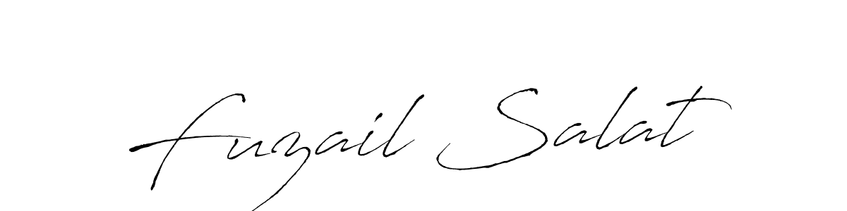 Make a beautiful signature design for name Fuzail Salat. With this signature (Antro_Vectra) style, you can create a handwritten signature for free. Fuzail Salat signature style 6 images and pictures png