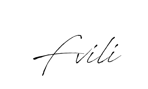 Make a beautiful signature design for name Fvili. With this signature (Antro_Vectra) style, you can create a handwritten signature for free. Fvili signature style 6 images and pictures png