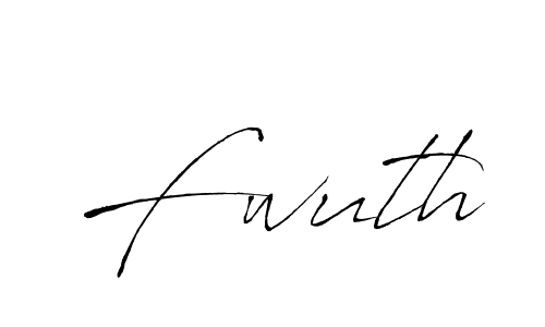 if you are searching for the best signature style for your name Fwuth. so please give up your signature search. here we have designed multiple signature styles  using Antro_Vectra. Fwuth signature style 6 images and pictures png