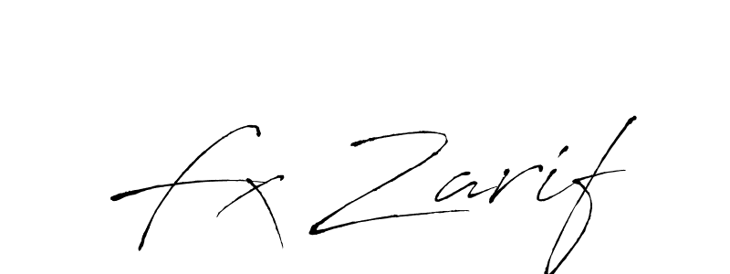 Fx Zarif stylish signature style. Best Handwritten Sign (Antro_Vectra) for my name. Handwritten Signature Collection Ideas for my name Fx Zarif. Fx Zarif signature style 6 images and pictures png