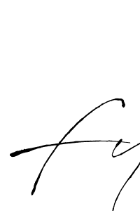 Use a signature maker to create a handwritten signature online. With this signature software, you can design (Antro_Vectra) your own signature for name Fy. Fy signature style 6 images and pictures png