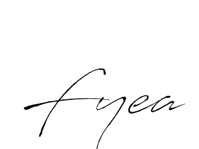 Use a signature maker to create a handwritten signature online. With this signature software, you can design (Antro_Vectra) your own signature for name Fyea. Fyea signature style 6 images and pictures png