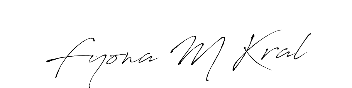 Antro_Vectra is a professional signature style that is perfect for those who want to add a touch of class to their signature. It is also a great choice for those who want to make their signature more unique. Get Fyona M Kral name to fancy signature for free. Fyona M Kral signature style 6 images and pictures png