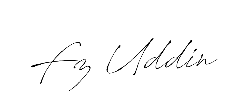 Create a beautiful signature design for name Fz Uddin. With this signature (Antro_Vectra) fonts, you can make a handwritten signature for free. Fz Uddin signature style 6 images and pictures png