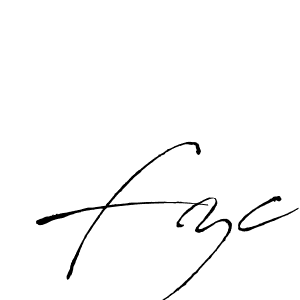 Fzc stylish signature style. Best Handwritten Sign (Antro_Vectra) for my name. Handwritten Signature Collection Ideas for my name Fzc. Fzc signature style 6 images and pictures png