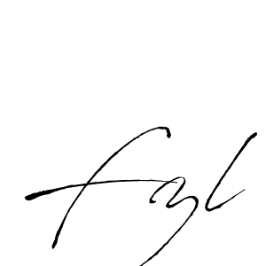 Use a signature maker to create a handwritten signature online. With this signature software, you can design (Antro_Vectra) your own signature for name Fzl. Fzl signature style 6 images and pictures png
