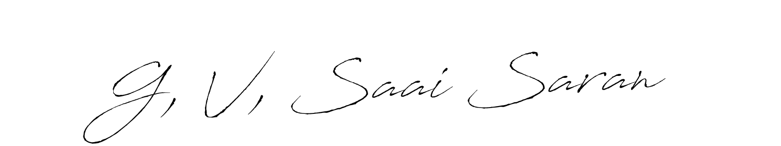 How to make G, V, Saai Saran signature? Antro_Vectra is a professional autograph style. Create handwritten signature for G, V, Saai Saran name. G, V, Saai Saran signature style 6 images and pictures png