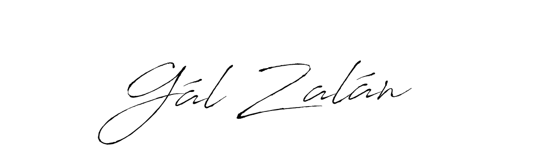 How to make Gál Zalán name signature. Use Antro_Vectra style for creating short signs online. This is the latest handwritten sign. Gál Zalán signature style 6 images and pictures png