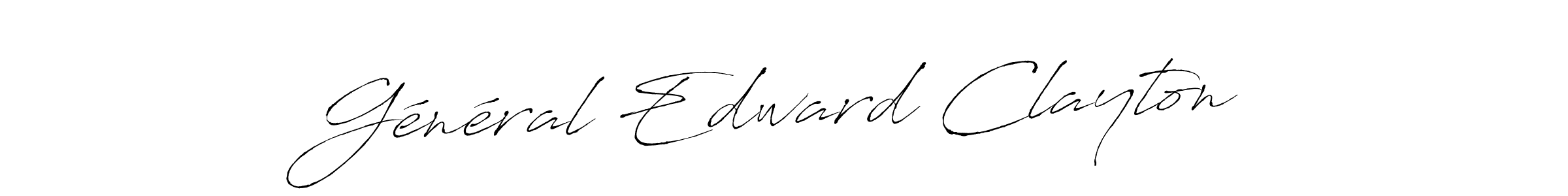 Create a beautiful signature design for name Général Edward Clayton. With this signature (Antro_Vectra) fonts, you can make a handwritten signature for free. Général Edward Clayton signature style 6 images and pictures png