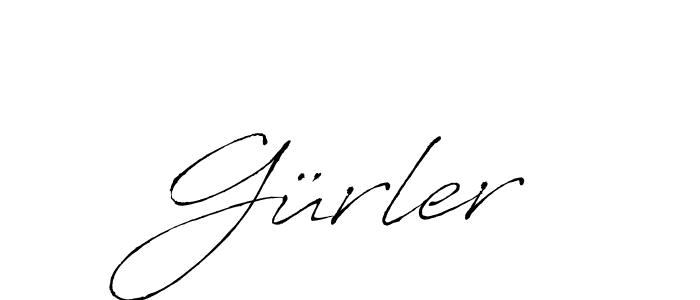 Gürler stylish signature style. Best Handwritten Sign (Antro_Vectra) for my name. Handwritten Signature Collection Ideas for my name Gürler. Gürler signature style 6 images and pictures png