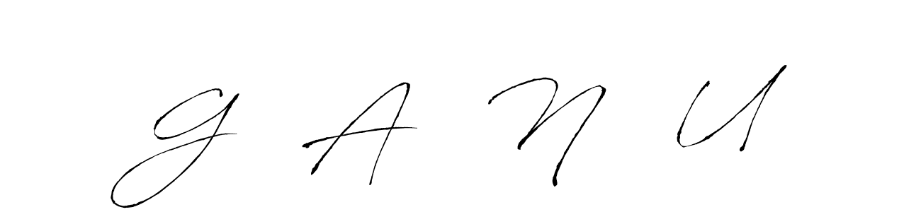 Use a signature maker to create a handwritten signature online. With this signature software, you can design (Antro_Vectra) your own signature for name G   A   N   U. G   A   N   U signature style 6 images and pictures png