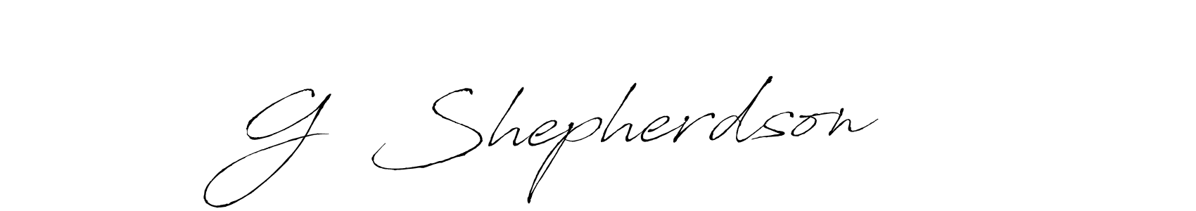 Create a beautiful signature design for name G  Shepherdson   . With this signature (Antro_Vectra) fonts, you can make a handwritten signature for free. G  Shepherdson    signature style 6 images and pictures png