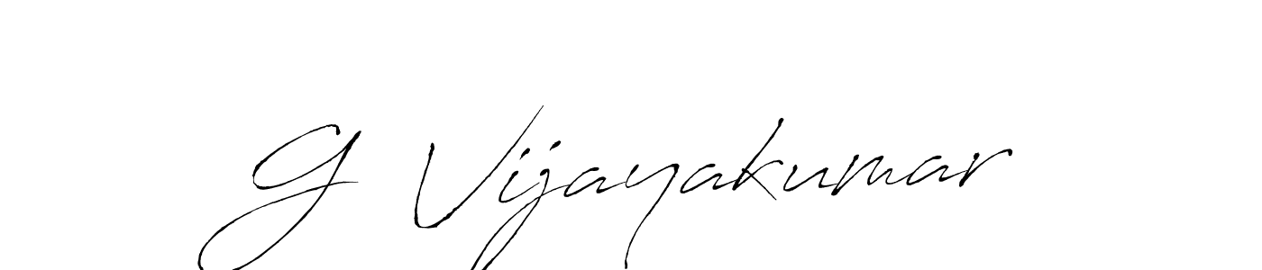 Antro_Vectra is a professional signature style that is perfect for those who want to add a touch of class to their signature. It is also a great choice for those who want to make their signature more unique. Get G  Vijayakumar name to fancy signature for free. G  Vijayakumar signature style 6 images and pictures png