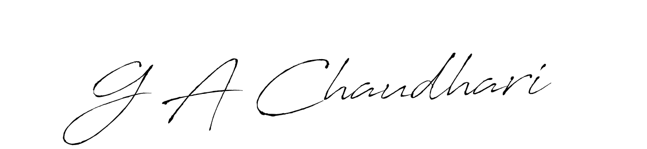 Make a beautiful signature design for name G A Chaudhari. With this signature (Antro_Vectra) style, you can create a handwritten signature for free. G A Chaudhari signature style 6 images and pictures png