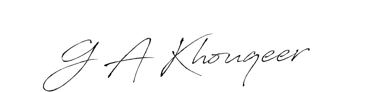 Also we have G A Khouqeer name is the best signature style. Create professional handwritten signature collection using Antro_Vectra autograph style. G A Khouqeer signature style 6 images and pictures png