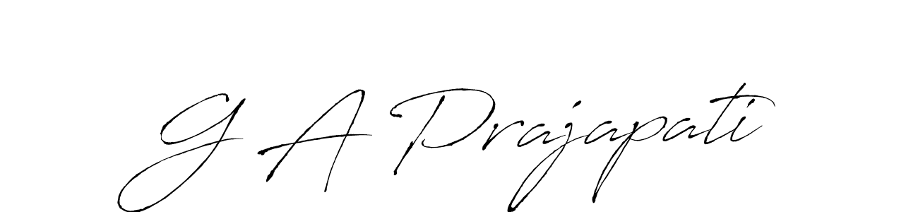 Design your own signature with our free online signature maker. With this signature software, you can create a handwritten (Antro_Vectra) signature for name G A Prajapati. G A Prajapati signature style 6 images and pictures png