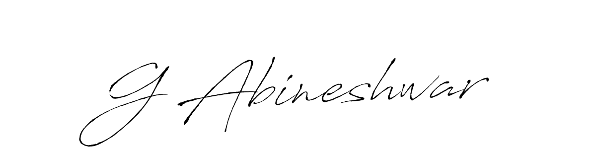 Design your own signature with our free online signature maker. With this signature software, you can create a handwritten (Antro_Vectra) signature for name G Abineshwar. G Abineshwar signature style 6 images and pictures png