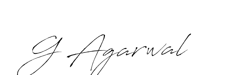 Make a beautiful signature design for name G Agarwal. With this signature (Antro_Vectra) style, you can create a handwritten signature for free. G Agarwal signature style 6 images and pictures png