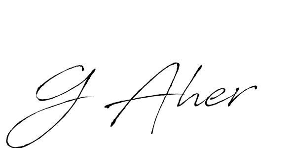 Also we have G Aher name is the best signature style. Create professional handwritten signature collection using Antro_Vectra autograph style. G Aher signature style 6 images and pictures png