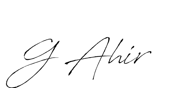 Also we have G Ahir name is the best signature style. Create professional handwritten signature collection using Antro_Vectra autograph style. G Ahir signature style 6 images and pictures png