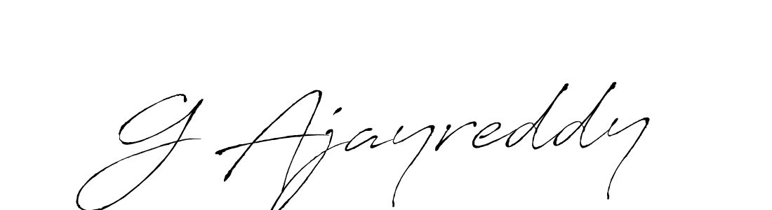 G Ajayreddy stylish signature style. Best Handwritten Sign (Antro_Vectra) for my name. Handwritten Signature Collection Ideas for my name G Ajayreddy. G Ajayreddy signature style 6 images and pictures png