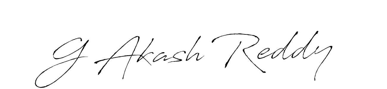 The best way (Antro_Vectra) to make a short signature is to pick only two or three words in your name. The name G Akash Reddy include a total of six letters. For converting this name. G Akash Reddy signature style 6 images and pictures png