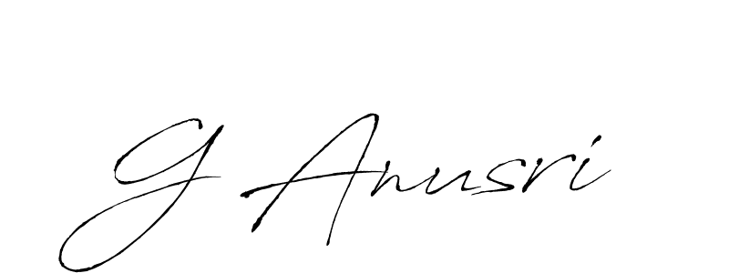 G Anusri stylish signature style. Best Handwritten Sign (Antro_Vectra) for my name. Handwritten Signature Collection Ideas for my name G Anusri. G Anusri signature style 6 images and pictures png