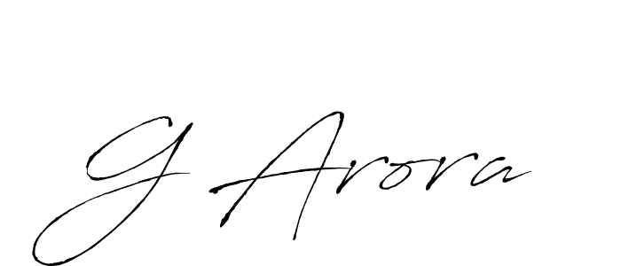 G Arora stylish signature style. Best Handwritten Sign (Antro_Vectra) for my name. Handwritten Signature Collection Ideas for my name G Arora. G Arora signature style 6 images and pictures png