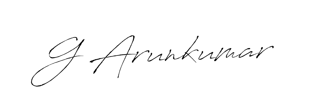 How to make G Arunkumar name signature. Use Antro_Vectra style for creating short signs online. This is the latest handwritten sign. G Arunkumar signature style 6 images and pictures png