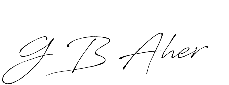 G B Aher stylish signature style. Best Handwritten Sign (Antro_Vectra) for my name. Handwritten Signature Collection Ideas for my name G B Aher. G B Aher signature style 6 images and pictures png