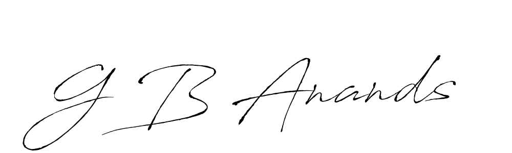 Design your own signature with our free online signature maker. With this signature software, you can create a handwritten (Antro_Vectra) signature for name G B Anands. G B Anands signature style 6 images and pictures png