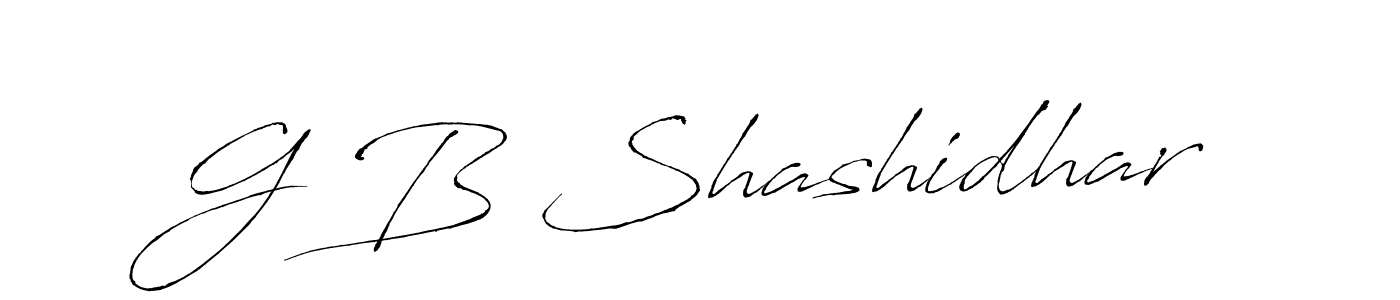 Create a beautiful signature design for name G B Shashidhar. With this signature (Antro_Vectra) fonts, you can make a handwritten signature for free. G B Shashidhar signature style 6 images and pictures png