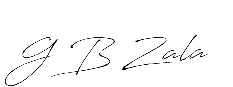 Make a beautiful signature design for name G B Zala. With this signature (Antro_Vectra) style, you can create a handwritten signature for free. G B Zala signature style 6 images and pictures png