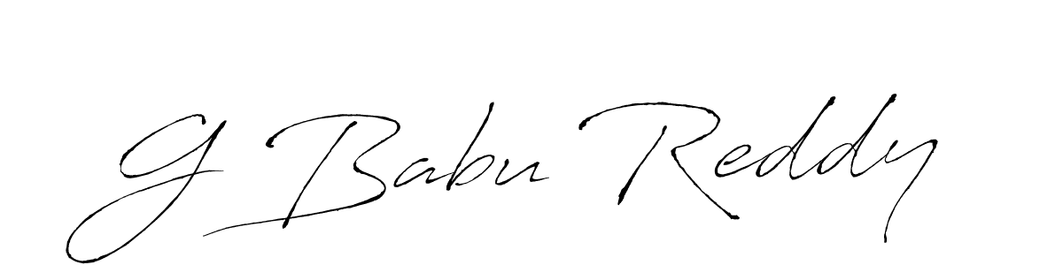 Make a beautiful signature design for name G Babu Reddy. With this signature (Antro_Vectra) style, you can create a handwritten signature for free. G Babu Reddy signature style 6 images and pictures png